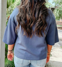 Scuba Drop Shoulder Tee | Navy