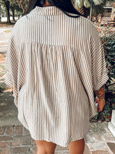 Dolman Striped Top | Mocha