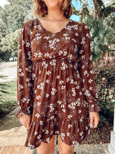 Quinn Floral Button Dress | Chocolate