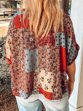 Patch Flower Oversized Knit | Rust