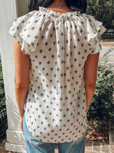 Boho Printed Button Top