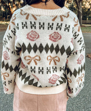 Wrapped Floral Bow Cardigan