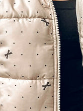 Bow + Dot Puff Vest | Khaki