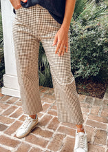 Gingham Barrel Pants | Brown