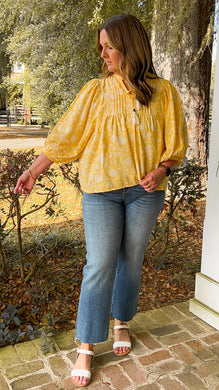 Boho Buttercup Floral Top| Yellow