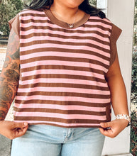 Cool Girl Striped Knit Top | Pink/Brown