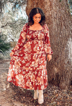 Yours Floral Maxi Dress | Burgundy