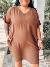 Airflow VNeck Tee Dress | Brown