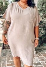 Airflow VNeck Tee Dress | Taupe