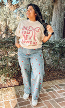 My Heart Embroidered Denim