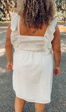 Eyelet Smocked Cotton Dress | White