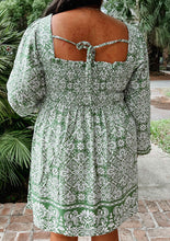 Envy Boho Smocked Dress | Green