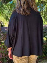 Classic Oversize Dolman Top | Black