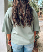 Scuba Drop Shoulder Tee | Sage