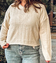 Textured Mock Sweater | Cream