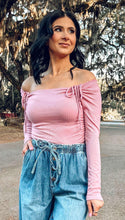 Heart Off Shoulder Top | Pink