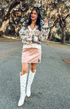 Suede Mini Skirt Curvy | Blush