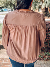 Pleasantly Coco Tie Top
