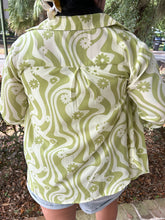 Retro Button Down Top | Lime