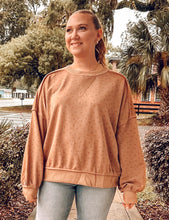 Floral Crew Neck Sweatshirt | Mocha