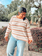Textured Stripe Sweater | Poppy Peach