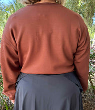 Crew Neck Scuba Sweatshirt | Chestnut