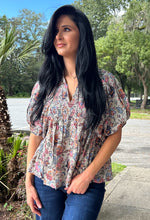 Vintage Floral Smocked Top | Sage