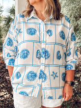 Sea Shell Button Down Top | White