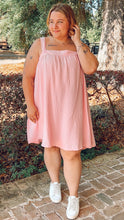 Glow Button Strap Dress | Pink