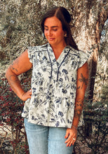 Ruffle Floral Tiered Top | Sage