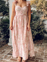 Audrey Corset Floral Maxi | Pink