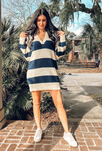 Move Striped Knit Dress | Navy