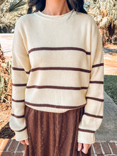 Striped Raw Knit Top | Butter Yellow