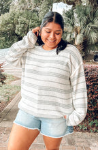 Textured Stripe Sweater | Dusty Sage