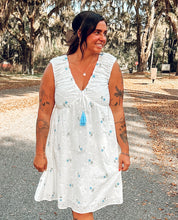 Seersucker Eyelet Mini Dress | White