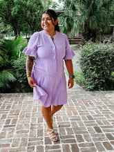 Mia Mineral Wash Dress | Lavender