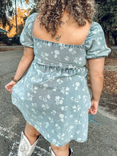 Blu Floral Denim Dress