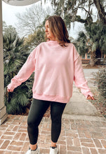 Mock Reversed Neck Sweatshirt | Baby Pink