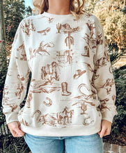 Western Scene Sweatshirt | White