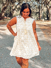 Floral Lace Trim Dress | Yellow