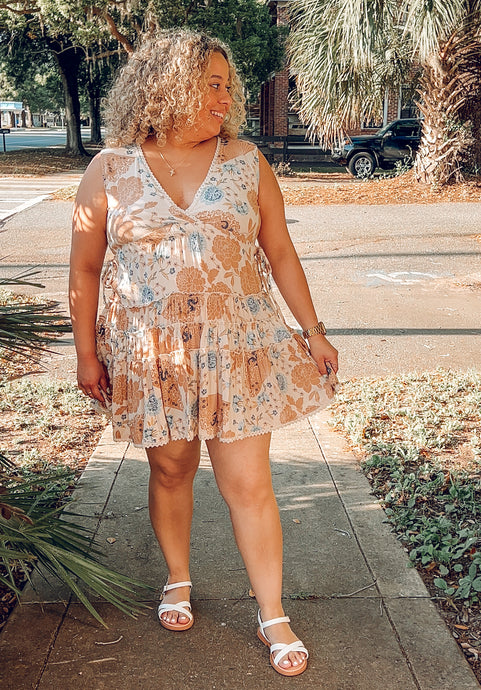 Lace Trim Boho Dress