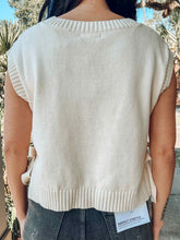 Cable Knit Sweater Vest | Cream