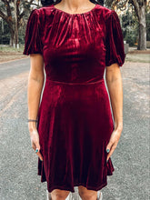 Sleigh Velvet Mini Dress | Burgundy