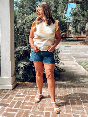 Port Honey Striped Top | Honey