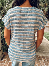 Textured Dolman Knit Top | Blue