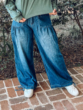 Tie Barrel Leg Denim Pants | Dark Denim