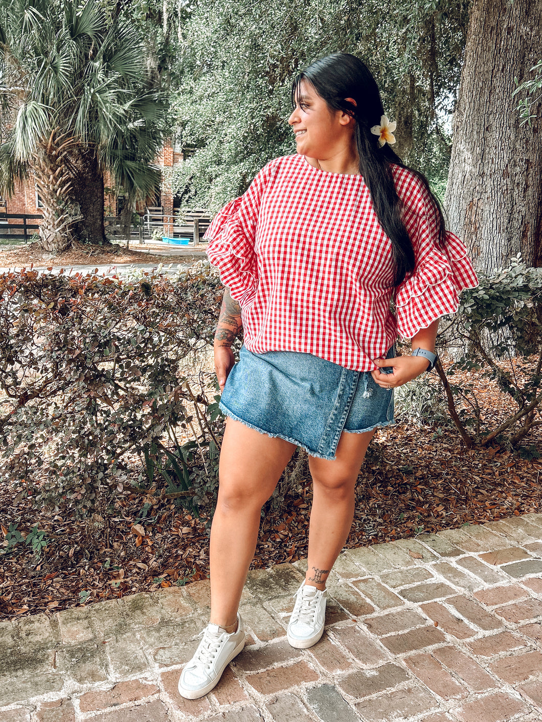 Freedom Gingham Top | Red