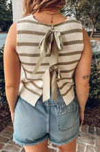 Striped Knit Sweater | Olive