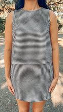 Gingham Top + Skort Set | Black
