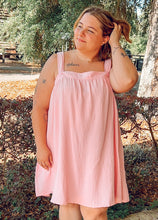 Glow Button Strap Dress | Pink